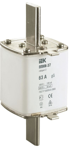 Изображение товара Предохранитель IEK DPP40-063 плавкий гG для промышленных систем