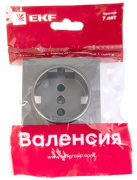 фото Накладка розетки с заземлением EKF ESR16-L-028-60