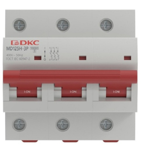 фото Автоматический выключатель модульный DKC MD125H-3PC80