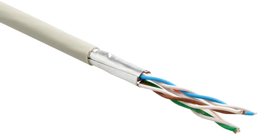 

Кабель витая пара F/UTP 6 кат. 4 пары Hyperline UFTP4-C6-P26-IN-LSZH-GY-100 26AWG(7x0.16 мм), медь, многожильный (stranded), внутренний, LSZH, нг(A)-H, UFTP4-C6-P26-IN-LSZH-GY-100