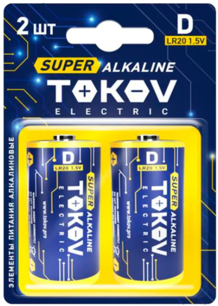 Изображение товара Батарейка TOKOV ELECTRIC TKE-ALS-LR20/B2