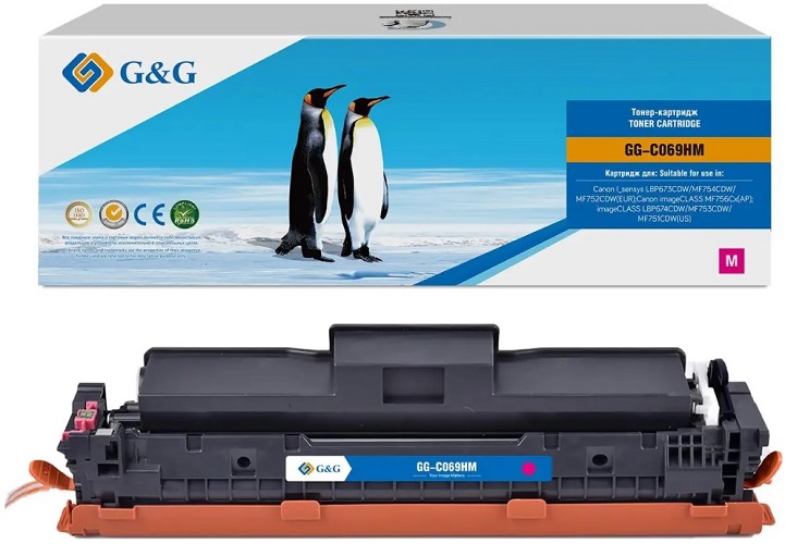 

Картридж G&G GG-C069HM лазерный 069H Magenta пурпурный (5500стр.) для Canon I_sensys LBP673CDW/MF754CDW/MF752CDW(EUR)/imageCLASS MF756Cx(AP)/LBP674CDW, GG-C069HM