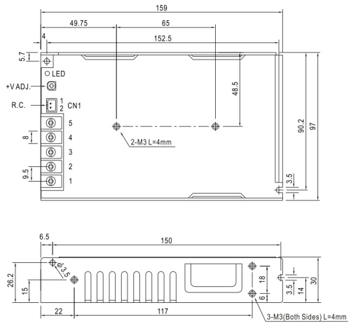 фото Преобразователь AC-DC сетевой Mean Well RSP-75-12 в Уфе