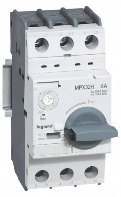 

Автоматический выключатель Legrand 417323 MPX³ - 100 кА - для защиты электродвигателей, 3П, 32H 0,63A, 417323