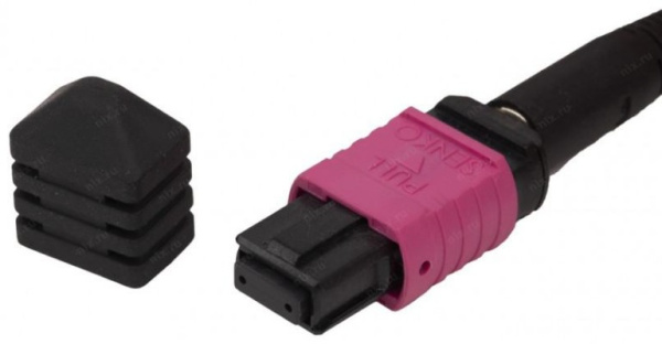 фото Кабель волоконно-оптический 50/125, 12 волокон Hyperline TC-MC3-504-1xMPOF12/PX-1xMPOF12/PY-A-IN-10M-LSZH-MG