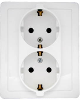 Изображение товара Розетка Simon 1590456-030 внутренняя двухразъемная IP20 стильная