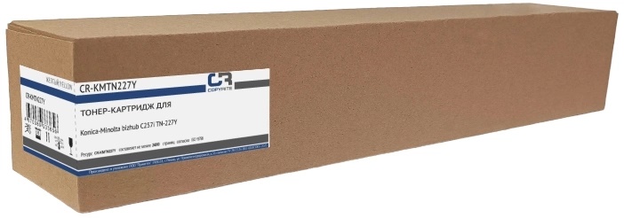 

Тонер-картридж CopyRite CR-KMTN227Y для Konica Minolta bizhub C257i TN-227Y, 24000стр, yellow, CR-KMTN227Y