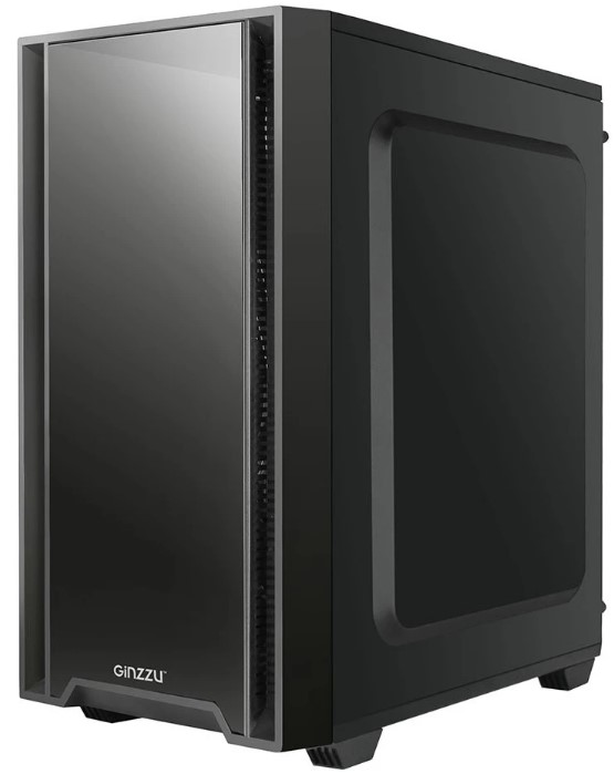 

Корпус mATX Ginzzu CL510 без БП, боковая и фронтальная панель из закалённого стекла, 2*USB 2.0, USB 3.0, CL510