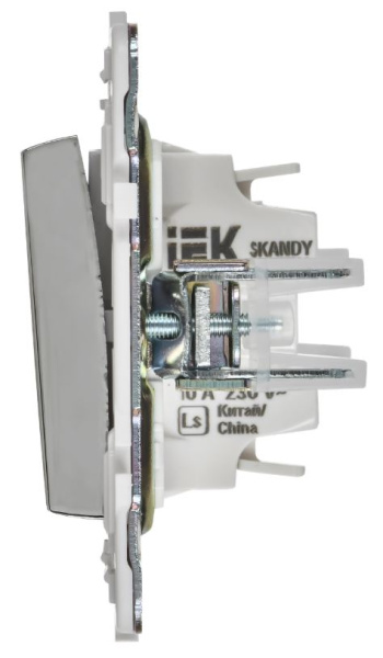 фото Выключатель двухклавишный  IEK SK-V20-0-10-K50