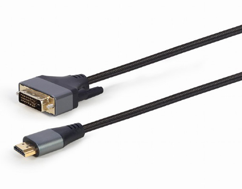 

Кабель интерфейсный HDMI-DVI Cablexpert CC-HDMI-DVI-4K-6 4K, 19M/19M, 1.8м, single link, пакет, CC-HDMI-DVI-4K-6