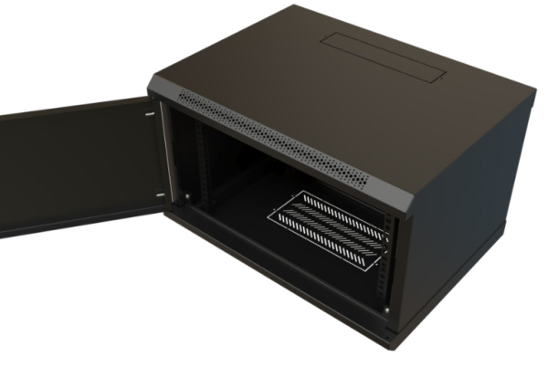 фото Шкаф настенный 19", 9U WRLine WR-TW-0966-SR-RAL9004 в Красноярске