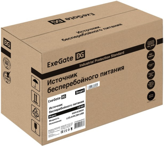 фото Источник бесперебойного питания  Exegate Smart LB-650.LCD.AVR.2SH.USB в Санкт-Петербургe