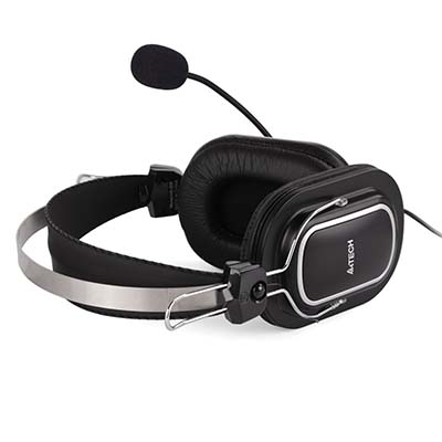 

Наушники A4Tech HU-50 черный 2м накладные USB оголовье (1379905), HU-50