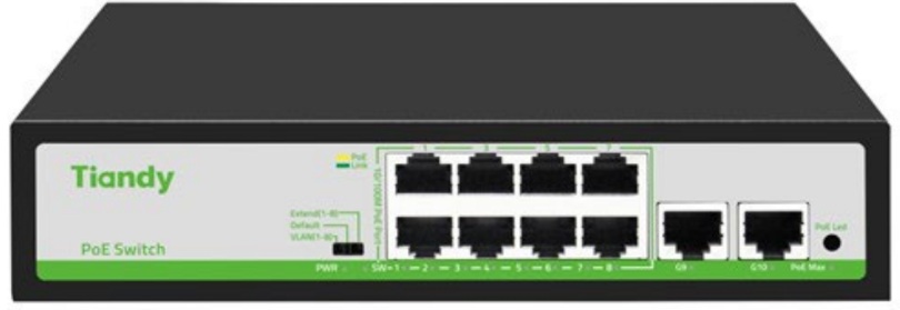

Коммутатор TIANDY TC-P3S010 H/0820/AT/90 неуправляемый, TC-P3S010 H/0820/AT/90