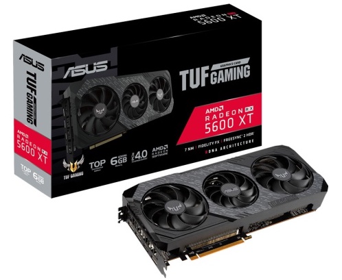

Видеокарта PCI-E ASUS Radeon RX 5600 XT TUF Gaming EVO (TUF 3-RX5600XT-T6G-EVO-GAMING) 6GB GDDR6 192bit 7nm 1615/14000MHz HDMI/3*DP RTL, Radeon RX 5600 XT TUF Gaming EVO (TUF 3-RX5600XT-T6G-EVO-GAMING)