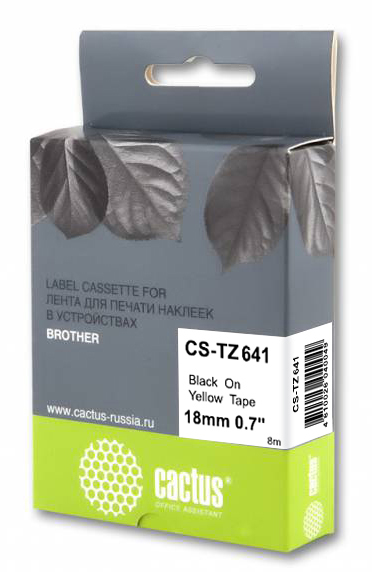 

Картридж ленточный Cactus CS-TZ641 черный для Brother 1010/1280/1280VP/2700VP, CS-TZ641