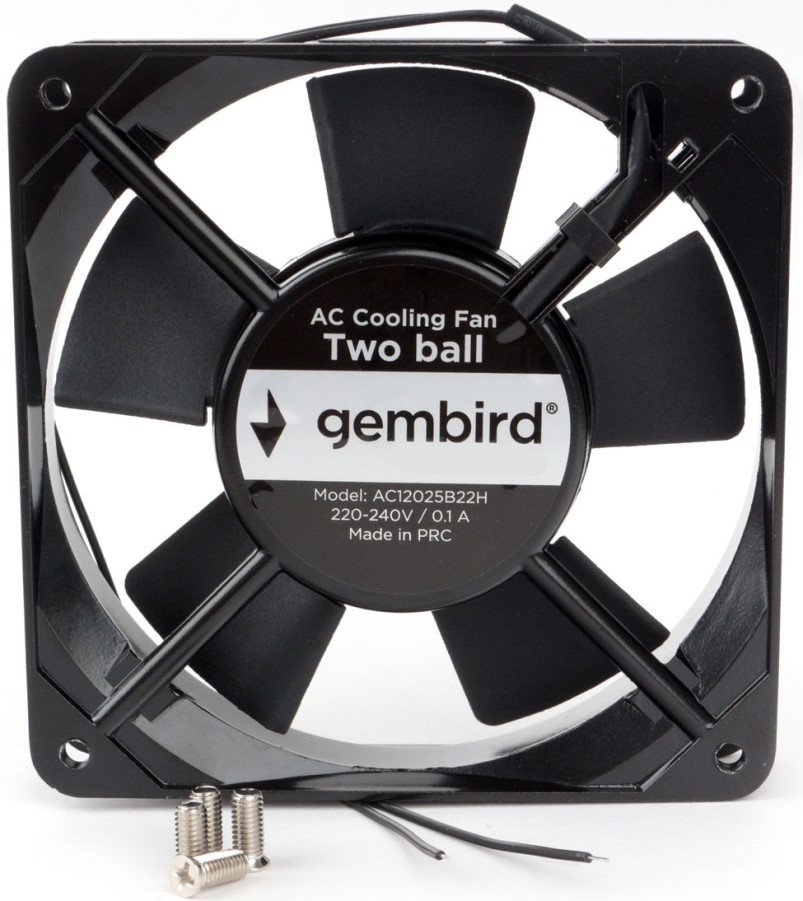 

Вентилятор для корпуса Gembird AC12025B22H 120x120x25, AC, 220, подшипник, 2 pin, провод 30 см, AC12025B22H