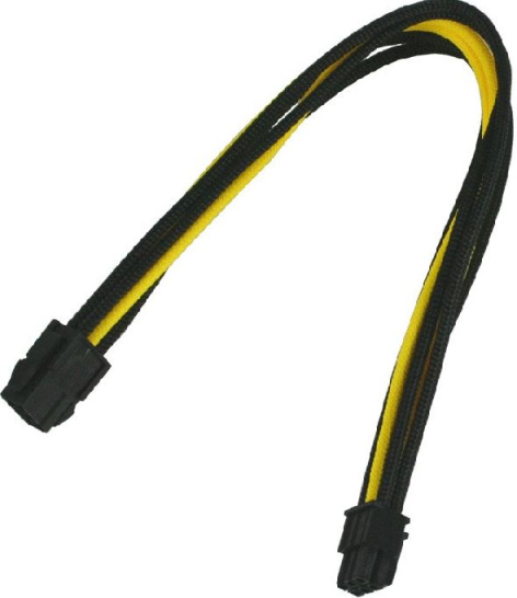 Изображение товара Удлинитель PCI-E 6-pin Nanoxia NX6PV3ESG 0,3 м матерчатая оплётка