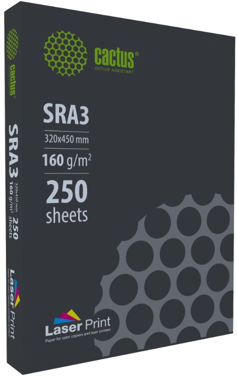 

Бумага Cactus CS-LPSRA3160250 SRA3/160г/м2/250л./белый для лазерной печати, CS-LPSRA3160250