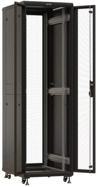 фото Шкаф напольный 19", 42U Hyperline TTBR-4268-DD-RAL9004