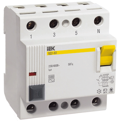 

УЗО IEK MDV10-4-050-300 4п 50А 300мА ВД1-63 АС, MDV10-4-050-300