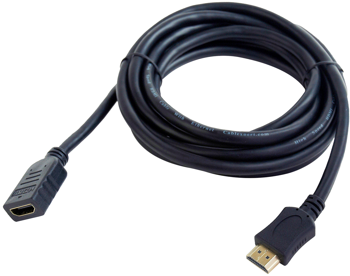 

Кабель интерфейсный HDMI удлинитель Cablexpert 19M-19F CC-HDMI4X-6 1.8м, v2,0 черный, позол.разъемы, экран, пакет, 19M-19F