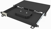 фото Кросс оптический стоечный TopLAN КРСв-Top-1U-08LC/U-OM2-BK