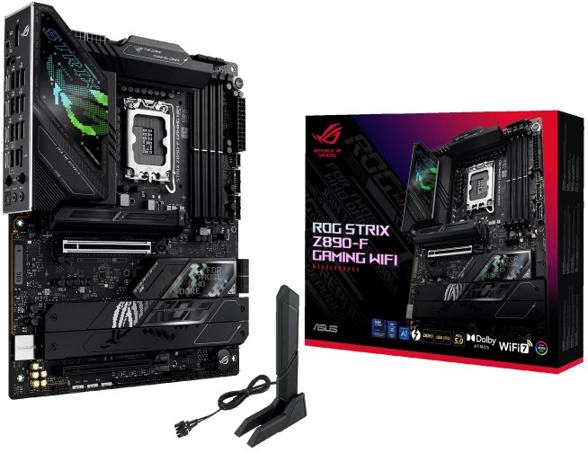 

Материнская плата ATX ASUS ROG STRIX Z890-F GAMING WIFI 90MB1I40-M0EAY0 LGA1851, Z890, 4*DDR5, 4*SATA, 5*M.2, 8*USB 3.2, 2*USB Type-C, 2*PCIe x16, 2*T, ROG STRIX Z890-F GAMING WIFI
