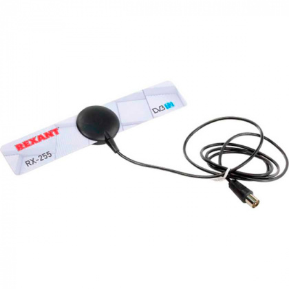 

Антенна Rexant 34-0255 ТВ комнатная для цифрового телевидения DVB-T2 на присоске (модль RX-255) (Р), 34-0255