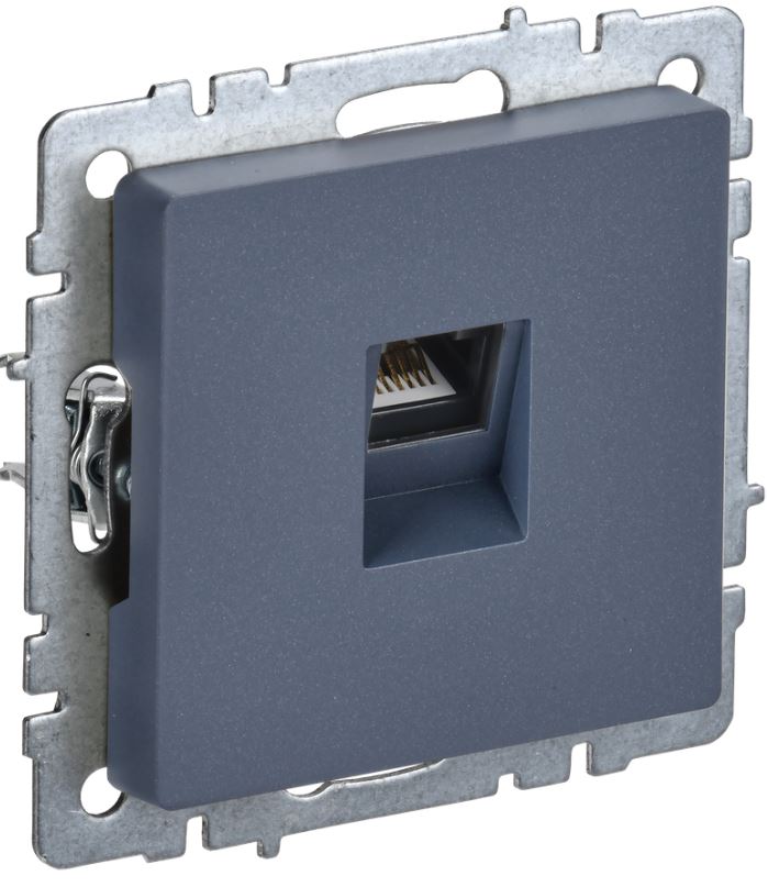 

Розетка компьютерная IEK BR-K10-2-K35 BRITE RJ45 кат.6 РК11-БрМ Маренго, BR-K10-2-K35