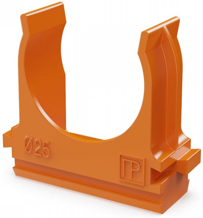 

Клипса для труб Промрукав PR13.0065 АБС-пластик оранжевая д25 (100шт), PR13.0065