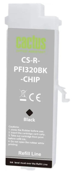 фото Картридж струйный Cactus PFI-320BK в Самаре