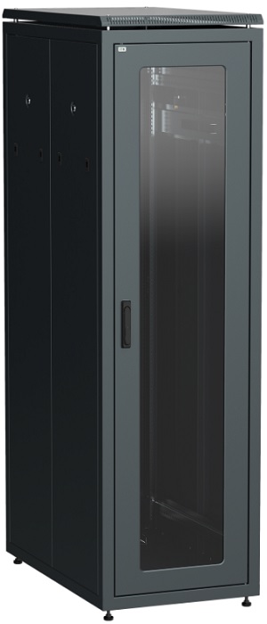 

Шкаф напольный 19", 42U ITK LN05-42U61-G LINEA N 42U 600х1000мм стеклянная передняя дверь, черный, LN05-42U61-G