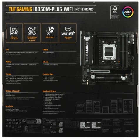 фото Материнская плата mATX ASUS TUF GAMING B850M-PLUS WIFI7 W в Казани