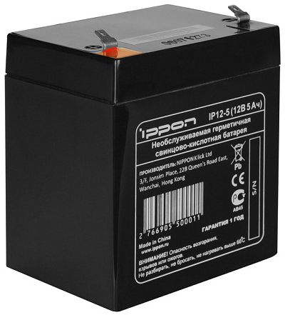 

Батарея для ИБП Ippon IP12-5 669055 12В, 5Ач, IP12-5