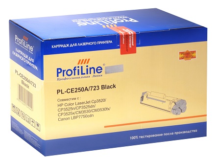 

Картридж ProfiLine PL-CE250A/723 для принтеров HP Color LaserJet CP3520/CP3525n/CP3525dn/CP3525x/CM3530/CM3530fx/ Canon LBP7750cdn Black 5000 копий P, PL-CE250A/723