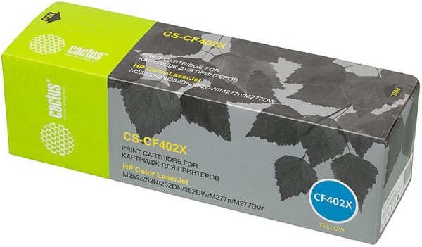 

Картридж Cactus CS-CF402X желтый для HP CLJ M252/252N/252DN/252DW/M277n/M277DW (2300стр.), CS-CF402X