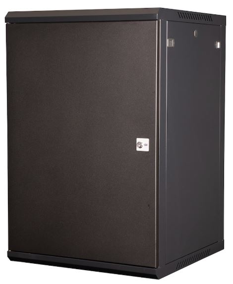 

Шкаф настенный 19", 18U Datarex DR-645101 телекоммуникационный 901X600х600 мм, дверь металл,черный, DR-645101