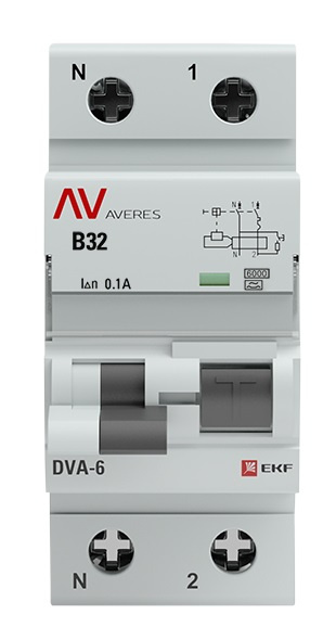фото Автомат дифференциальный EKF rcbo6-1pn-32B-100-a-av в Перми