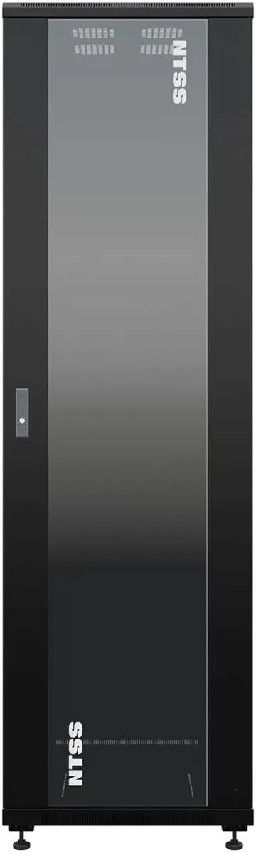 

Шкаф напольный NTSS R 42U 600х800мм, 4 профиля 19", двери стекло и сплошная металл, черный RAL 9005 (NTSS-R42U6080GS-BL), R