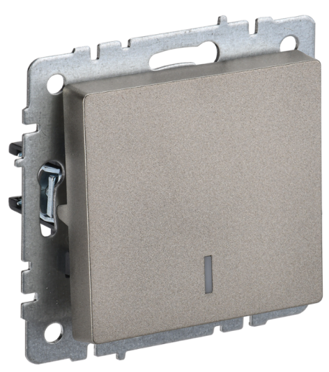 Изображение товара Выключатель одноклавишный с подсветкой IEK BR-V10-1-10-K37