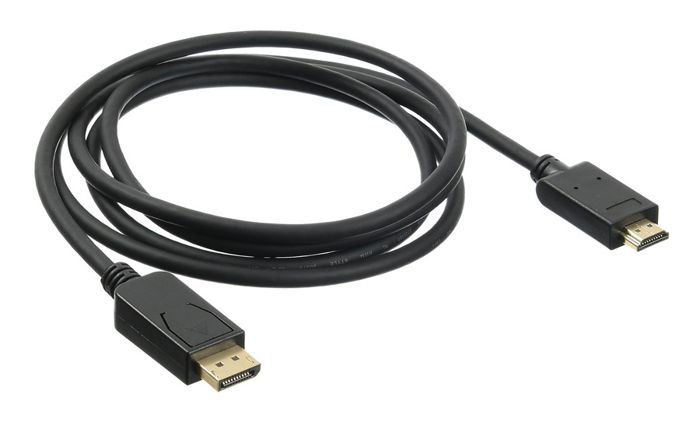 

Кабель интерфейсный DisplayPort-HDMI Buro BHP DPP_HDMI-2 v.1.2, 2м. позолоченные контакты черный, BHP DPP_HDMI-2