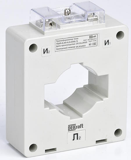 Изображение товара Трансформатор тока DEKraft 50143DEK 500 А 5 А однофазный класс 0.5 компактный