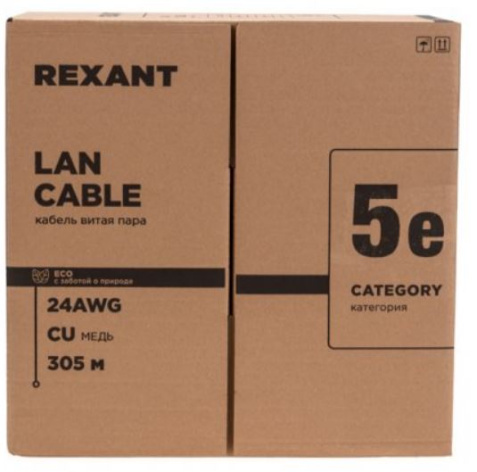 фото Кабель витая пара F/UTP 5e кат. 4 пары Rexant 01-0143-R в Казани