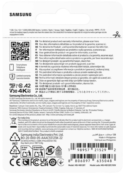 фото Карта памяти microSDXC 128GB Samsung MB-MB128T в Ростове-на-Дону