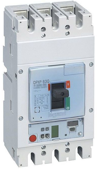 

Автоматический выключатель в литом корпусе Legrand 422080 DPX³ 630 - эл. расцепитель S2, 70 кА, 400 В~, 3П, 630 А, 422080