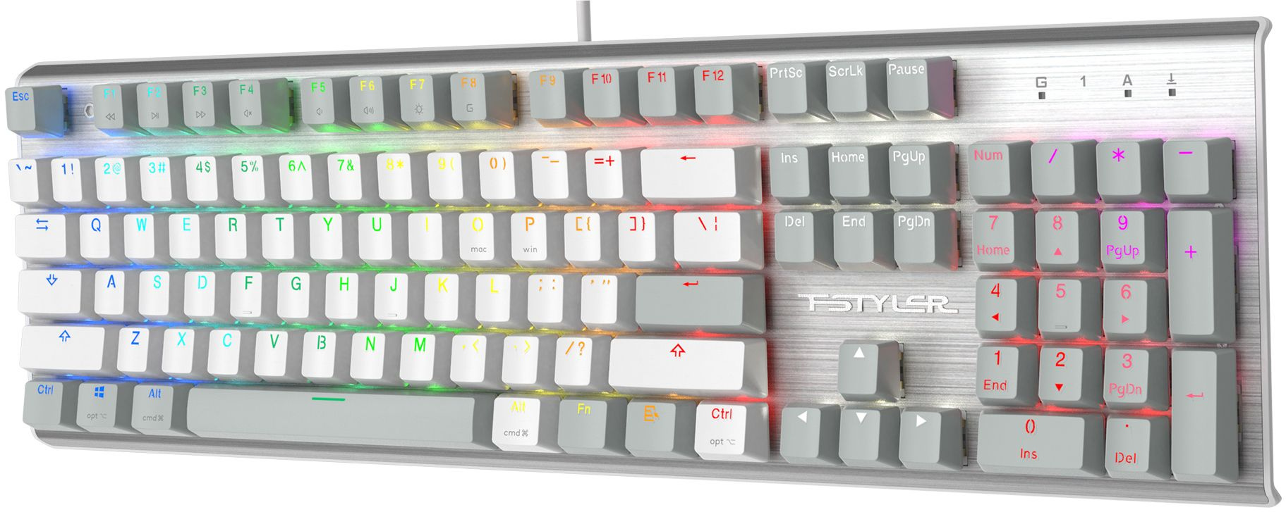 

Клавиатура A4Tech Fstyler FS100 Neon механическая, черная, USB, for gamer, LED, (2000237), Fstyler FS100 Neon