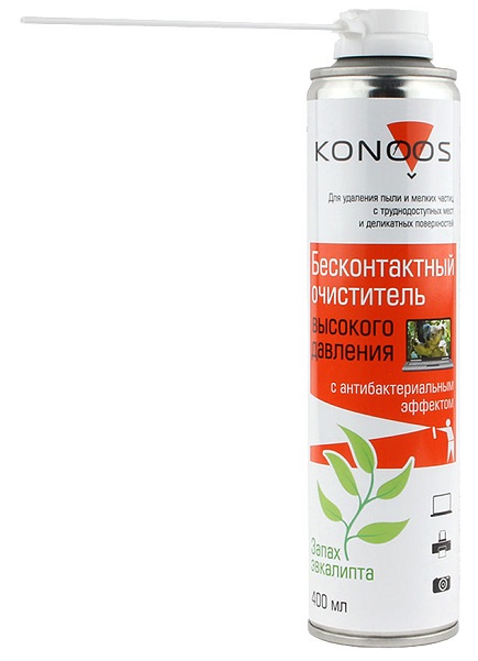 

Баллон со сжатым воздухом Konoos KAD-400-А для продувки пыли, с антибактериальным компонентом, 400 мл, KAD-400-А
