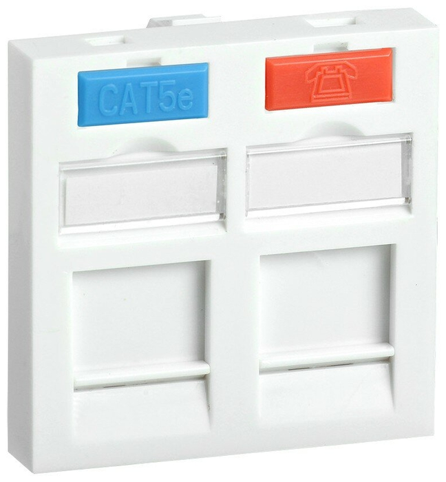 

Вставка ITK CS6-22M 45х45мм для 2 мод. Keystone Jack с маркером, CS6-22M