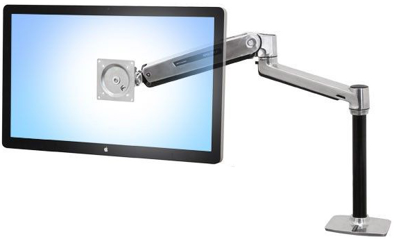 

Кронштейн настольный Ergotron 45-384-026 LX HD Sit-Stand для монитора, серебр., 45-384-026